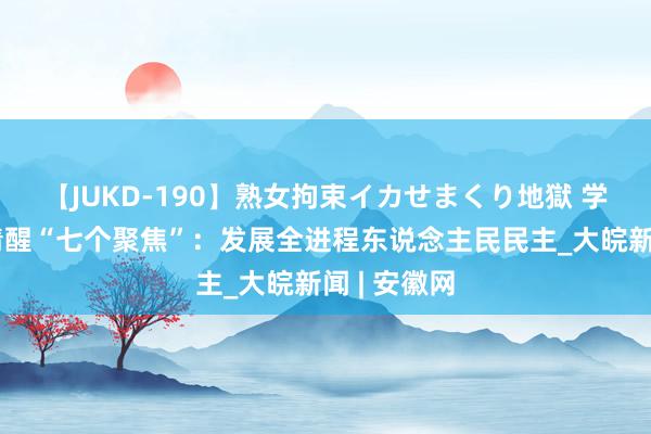 【JUKD-190】熟女拘束イカせまくり地獄 学习新语｜清醒“七个聚焦”：发展全进程东说念主民民主_大皖新闻 | 安徽网