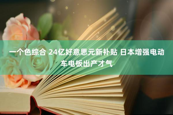 一个色综合 24亿好意思元新补贴 日本增强电动车电板出产才气